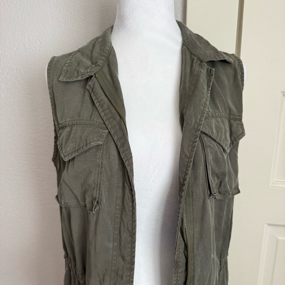A New Day Utility Vest Size Small Lyocell Olive Green - Picture 5 of 7